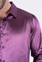 Load image into Gallery viewer, Men's Satin Mauve Dress Shirt