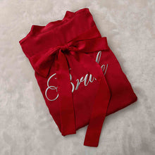 Load image into Gallery viewer, Custom Satin Bridesmaid Robes – Personalized with Name, Title, or Date | Wedding Party Gifts