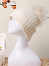 Load image into Gallery viewer, 100% Cashmere Rib-Knit Slouchy Beanie With Pom-Pom