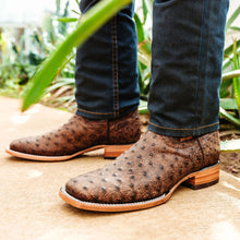 Load image into Gallery viewer, Soto Boots Mens Out of the Wild Brown Ostrich Print Boots H50031