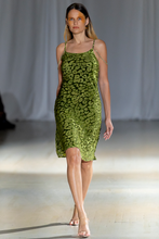 Load image into Gallery viewer, Aliana Silk Leopard Imprint Slip Dress