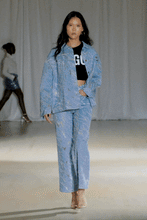 Load image into Gallery viewer, Blair Transparent Marbled Denim Jacket
