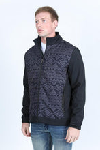 Load image into Gallery viewer, Mens Aztec SoftShell Concealed Carry Water-Resistant Jacket - Black