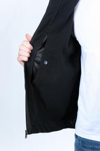 Load image into Gallery viewer, Mens Aztec SoftShell Concealed Carry Water-Resistant Jacket - Black