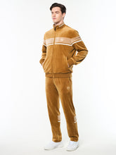 Load image into Gallery viewer, Damarindo Velour Track Jacket- Bronze Brown