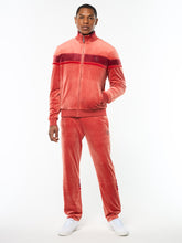 Load image into Gallery viewer, Damarindo Velour Track Jacket- Hot Sauce