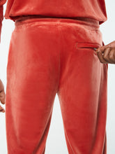 Load image into Gallery viewer, Damarindo Velour Track Pant- Hot Sauce