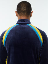 Load image into Gallery viewer, Banda Velour Track Jacket- Maritime Blue