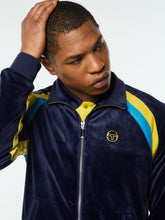 Load image into Gallery viewer, Banda Velour Track Jacket- Maritime Blue