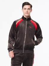 Load image into Gallery viewer, Banda Velour Track Jacket- Mulch