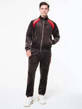 Load image into Gallery viewer, Banda Velour Track Jacket- Mulch