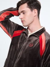 Load image into Gallery viewer, Banda Velour Track Jacket- Mulch