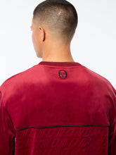 Load image into Gallery viewer, Bandiera Debossed Velour Crewneck-Rhubarb