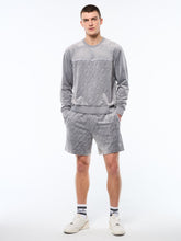 Load image into Gallery viewer, Bandiera Debossed Velour Crewneck-Sleet