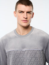 Load image into Gallery viewer, Bandiera Debossed Velour Crewneck-Sleet