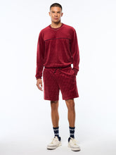 Load image into Gallery viewer, Bandiera Debossed Velour Short-Rhubarb