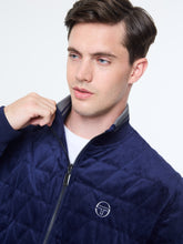 Load image into Gallery viewer, Redi Quilted Velour Bomber Jacket- Maritime Blue