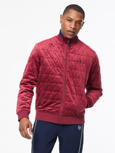 Load image into Gallery viewer, Redi Quilted Velour Bomber Jacket- Rhubarb