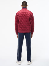 Load image into Gallery viewer, Redi Quilted Velour Bomber Jacket- Rhubarb