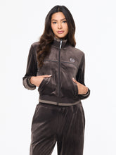 Load image into Gallery viewer, Leta Velour Jacket- Mulch