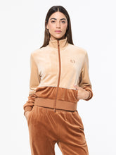 Load image into Gallery viewer, Lina Velour Track Jacket- Candied Ginger
