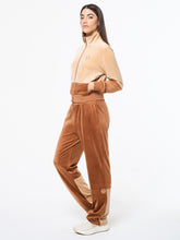 Load image into Gallery viewer, Lina Velour Track Jacket- Candied Ginger