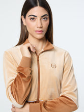 Load image into Gallery viewer, Lina Velour Track Jacket- Candied Ginger