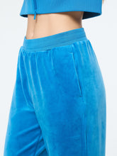 Load image into Gallery viewer, Lina Velour Track Pant- Baby Blue