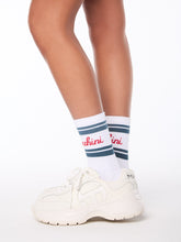 Load image into Gallery viewer, Classico Script Sock-Brilliant White