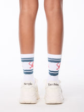 Load image into Gallery viewer, Classico Script Sock-Brilliant White