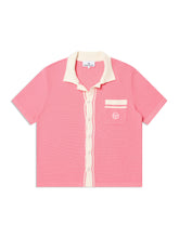 Load image into Gallery viewer, Fratelli Crochet Cabana Polo-Geranium Pink