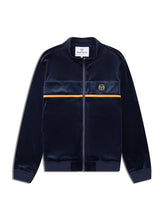 Load image into Gallery viewer, Forato Velour Track Jacket-Maritime Blue