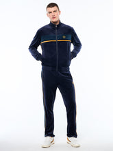 Load image into Gallery viewer, Forato Velour Track Jacket-Maritime Blue