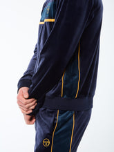 Load image into Gallery viewer, Forato Velour Track Jacket-Maritime Blue