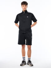 Load image into Gallery viewer, Viscotti Short Sleeve Track Jacket-Black Beauty