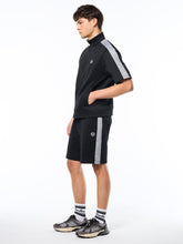 Load image into Gallery viewer, Viscotti Short Sleeve Track Jacket-Black Beauty