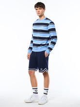 Load image into Gallery viewer, Strisce Stripe Crewneck-Maritime Blue