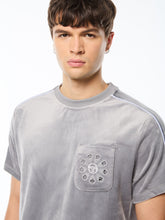 Load image into Gallery viewer, Cresta Velour Pocket T-Shirt-Sleet