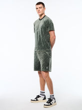 Load image into Gallery viewer, Obliquo Velour T-Shirt-Agave Green