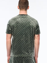 Load image into Gallery viewer, Obliquo Velour T-Shirt-Agave Green