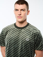 Load image into Gallery viewer, Obliquo Velour T-Shirt-Agave Green