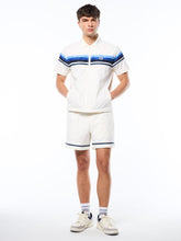 Load image into Gallery viewer, Striscia Short Sleeve Track Jacket-Gardenia