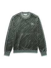 Load image into Gallery viewer, Obliquo Velour Crewneck-Agave Green