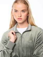 Load image into Gallery viewer, Nuvola Velour Track Jacket-Agave Green