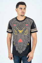 Load image into Gallery viewer, Men's Cotton Black Rhinestone T-shirt