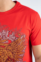 Load image into Gallery viewer, Men's Cotton Red Rhinestone T-shirt