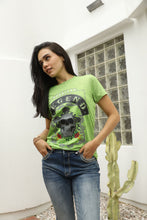 Load image into Gallery viewer, Women's Cotton American Legend Graphic Print Green T-shirt