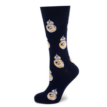 Load image into Gallery viewer, Star Wars BB-8 Navy Dress Socks and Rebel Alliance Starbird Crest Lapel Pin Gift Set