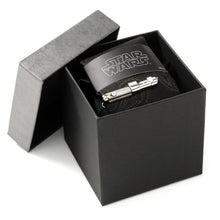 Load image into Gallery viewer, Star Wars Darth Vader LIGHTSABER Tie Clip and Black Paisley Tie – Choose the Dark Side Gift Set