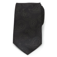 Load image into Gallery viewer, Star Wars Darth Vader Black Paisley Silk Tie
